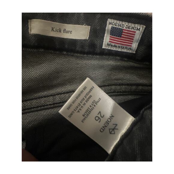 Women 26 NoEnd No End Denim Farrah Mid Rise Kick Flare Vale Gray Jeans Pants - Picture 6 of 6